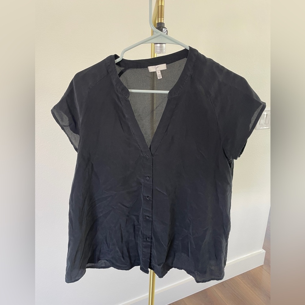Black button up blouse